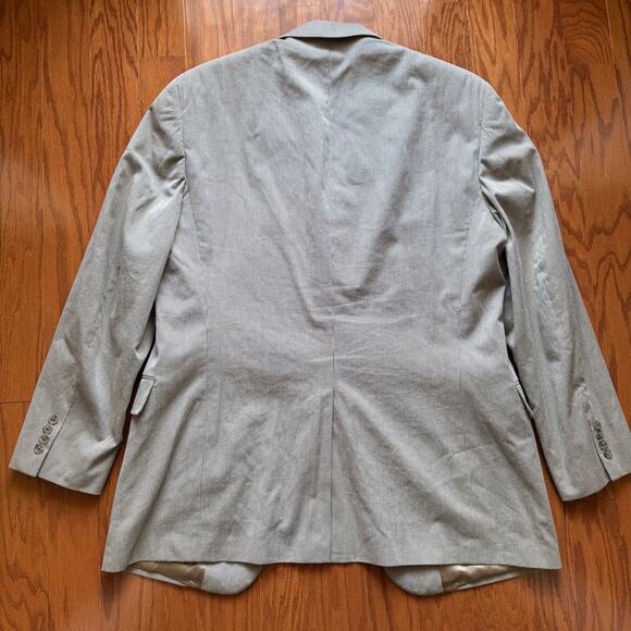 Brooks Brothers Blazer Men’s 41R Tan Cotton Stripe Jacket USA Made Classic Fit - Picture 7 of 15